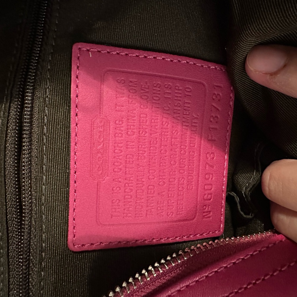 Coach Fuchsia Leather Women's Bag